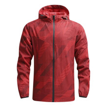 Casaco de inverno masculino plus size à prova de vento com capuz vermelho