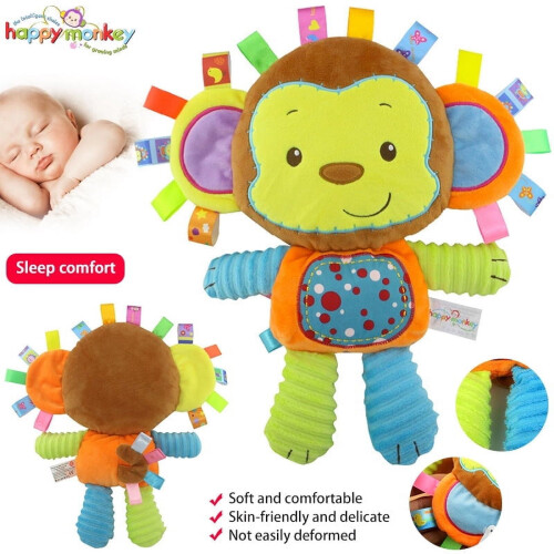 Bréagán Plush Eilifint le Bratán Slándála Taggie do Leanbh