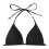 Top de bikini acolchado negro liso para mujer 1