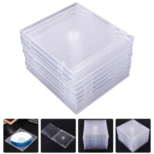 Slanke, transparante acryl dvd-opbergdoos set van 9