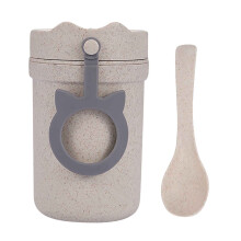 Mug de voyage avec cuillère, compatible micro-ondes, 350 ml