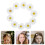 Κλιπ μαλλιών Daisy Λευκό ύφασμα 10 τεμάχια 4x1.5in 1