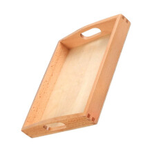 Bandeja de almacenamiento de madera maciza para manualidades OUNONA (1 unidad)