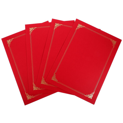Porta certificati formato A4, design semplice, 4 pezzi