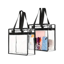 Priehľadná PVC taška Stadium Tote 12x6x12 palcov, 2 ks