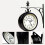 Wall Clock Wrought Iron 2-Sided Garden Clock 4