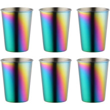 Återanvändbara koppar i rostfritt stål, 355 ml, 6-pack