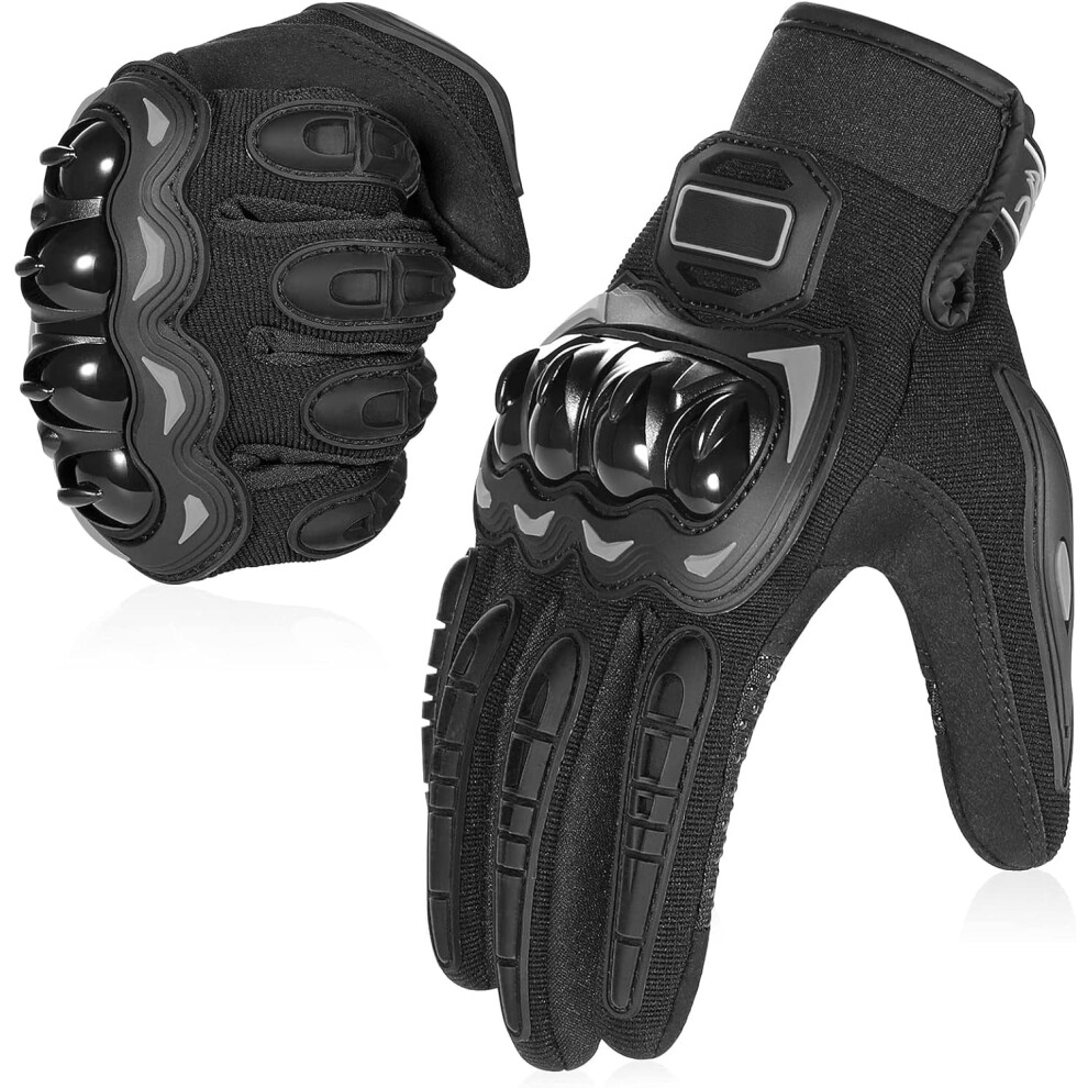 Motorcycle Gloves Full-Finger Touchscreen L Black 9558633472462