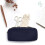 Canvas Pencil Case for Adults Blue Large Capacity 5
