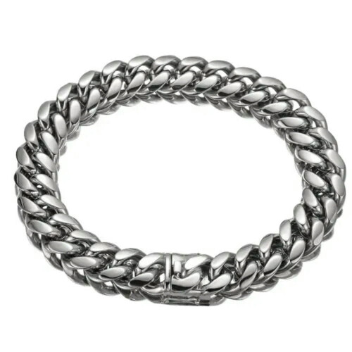 Κολιέ EASTIN Miami Cuban Link από ανοξείδωτο ατσάλι, ασημί 32