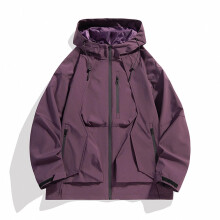 Veste coupe-vent imperméable pour homme avec capuche et poches,