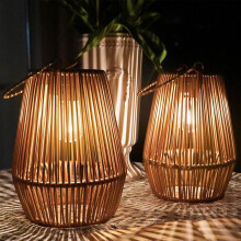 2pcs Solar Garden Lanterns, Hanging Vintage Lights Lamp for Patio Garden