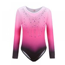 Dívčí trikot s dlouhým rukávem na gymnastiku a balet,