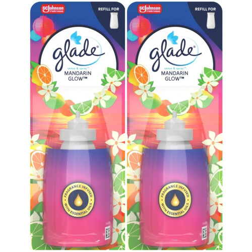 Glade 2 x Glade Sense and Spray Refill 18ml - Mandarin Glow