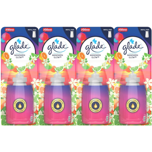 Glade 4 x Glade Sense and Spray Refill 18ml - Mandarin Glow