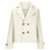 Blazer feminino oversized em tweed misto de lã com mangas compridas 6