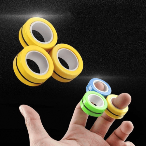 Magnetic Magic Rings Anti-Stress Orange 1 Pair 1