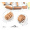 Wooden rolling pin double-ended 12 inch 3