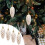 Beige Christmas pinecone ornaments plastic 3.6x1.5 in set 4