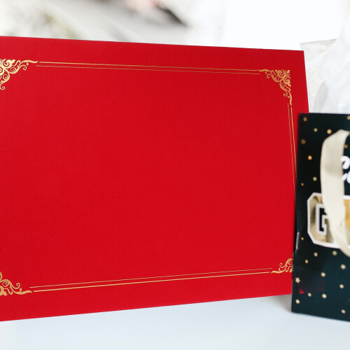 Porta certificati formato A4, design semplice, 4 pezzi 2