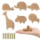 Wooden cabinet knobs animal motif 6 pcs 2