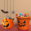 Κουβάς με γλυκά κολοκύθας για το Halloween, πορτοκαλί, φορητός 2