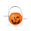 Κουβάς με γλυκά κολοκύθας για το Halloween, πορτοκαλί, φορητός 4