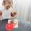 Montessori mirror button puzzle toy round geometric red 4