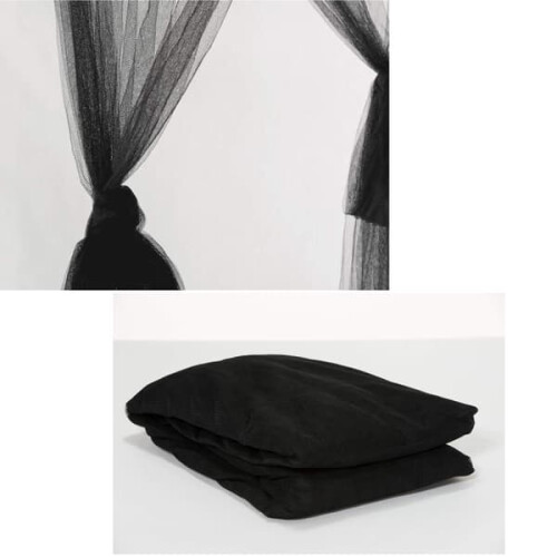 Black Mosquito Net for 4-Poster Bed 1 Piece 2