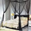 Black Mosquito Net for 4-Poster Bed 1 Piece 4