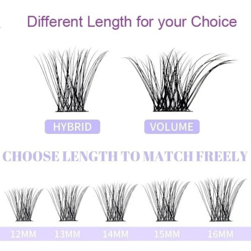 False Eyelashes Natural Volume Cloud Black Set 2
