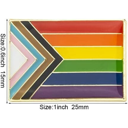 Progress Pride pin brooches flag badge 5-pack 1