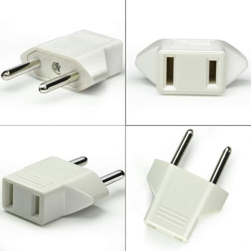 US to EU Adapter 2-Pin 6-Pack 1
