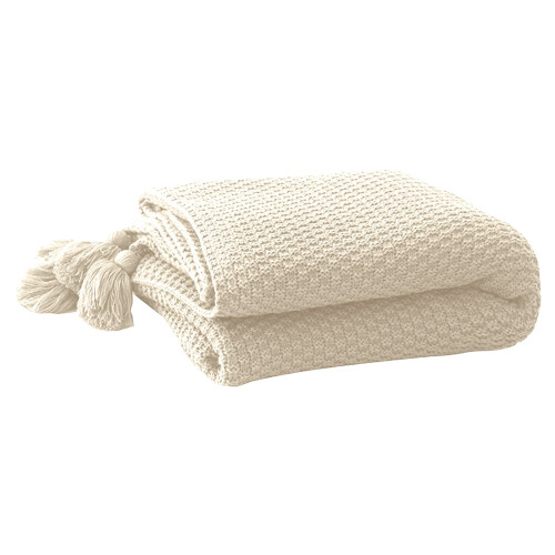 Knitted wool blanket for office naps 27.5x39.4 in 1