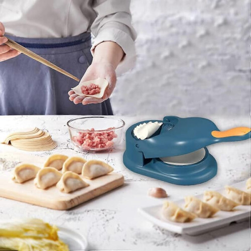 Dumpling maker 2-in-1 blue kitchen utensil 1