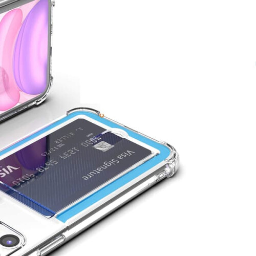 Funda antigolpes con ranura para tarjetas - compatible con iPhone 14 Pro Transparente 2