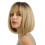 Blonde wig with bangs 14 inches 4