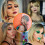Blonde wig with bangs 14 inches 5