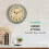 Vintage quartz wall clock copper finish 30 cm silent with 4