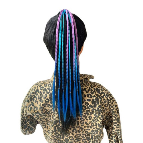 Colored Hair Extensions for Braids 12 Pieces 2