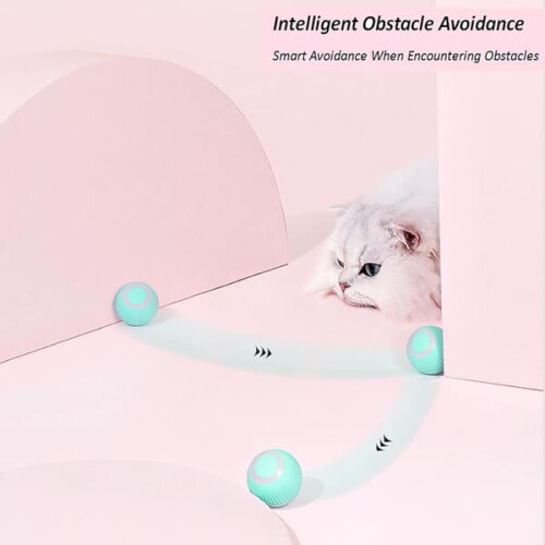 Interactive Cat Ball with Light USB Rechargeable Blue 1