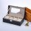Watch Box for 4 Watches Black with White Stitching 4