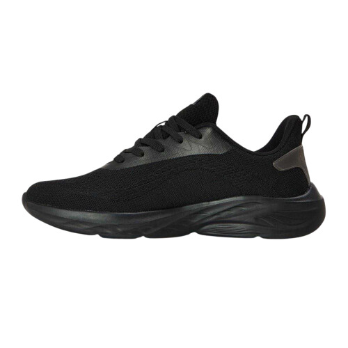 Ellesse (9 UK, Solid Black) Ellesse Mens Como Leather Flat Trainers 1