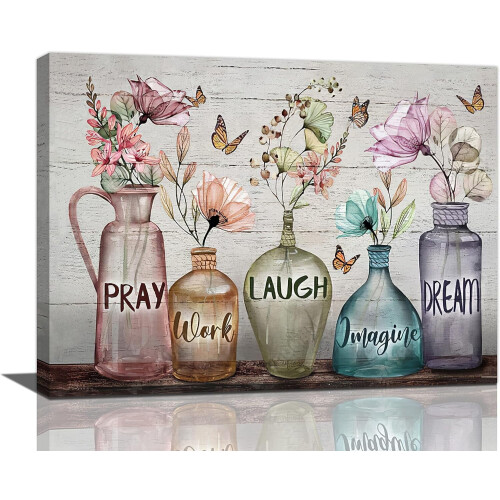 Quadro decorativo em tela, 30x40cm (12x16 polegadas), com moldura.