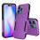 Capa roxa à prova de choque para iPhone 14 Pro com cobertura total. 1
