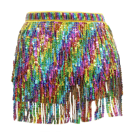 Glitrende mini nederdel til kvinder Carnival Performance 1 stk.