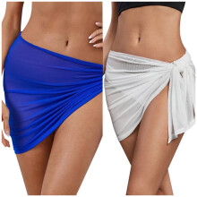Dame badedragt i transparent mesh, 2 dele