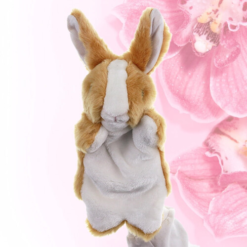 Tierhandpuppen-Set, weißes Plüschtier, 1 Stück