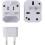 Travel Adapter EU Universal 3-in-1 White 3