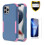 Capa resistente para iPhone 13 Pro com protetor de tela azul e rosa. 1